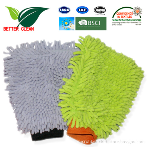 Chenille Car Cleaning Mitts